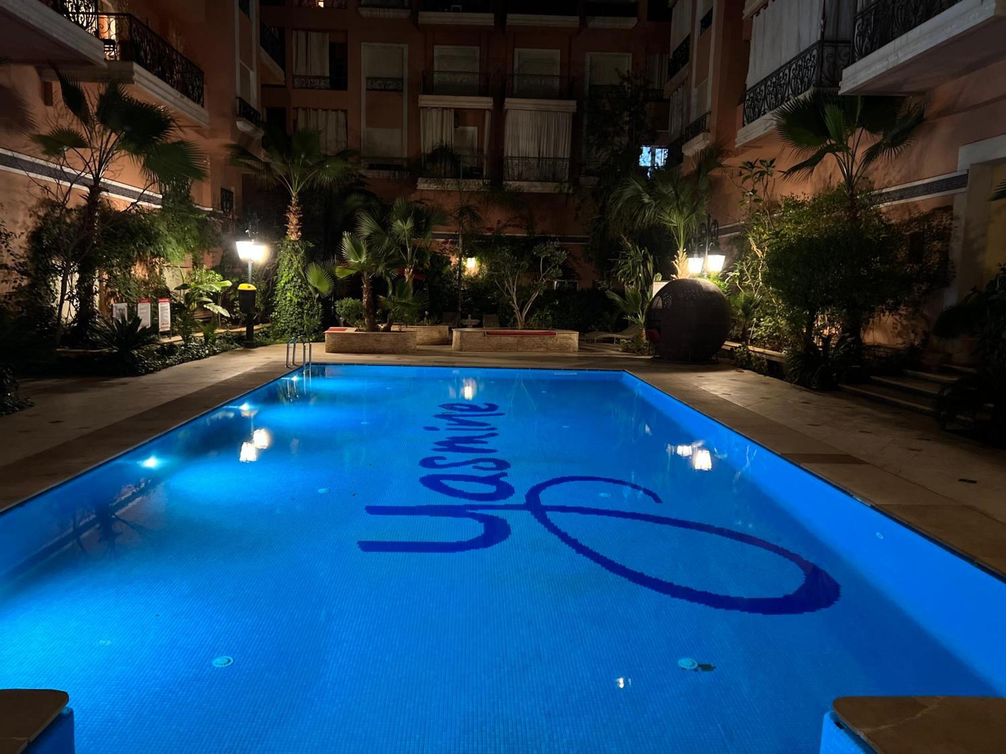 Schone Ferienwohnung: Poolblick und Terrasse nahe Majorelle Garden Marrakesh Exterior photo